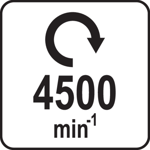 Pictogramă TOYA: 4500 min⁻¹