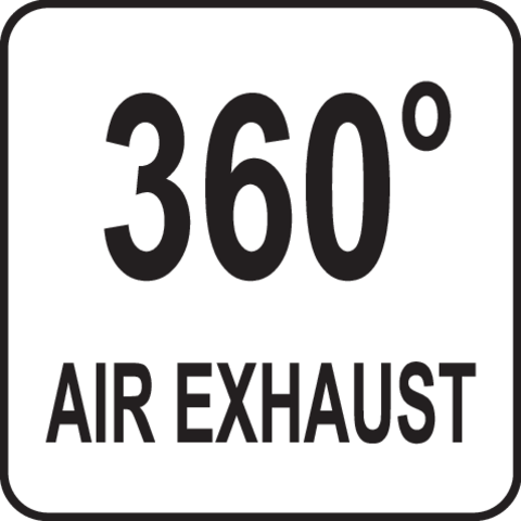 Pictogramă TOYA: Evacuare de aer rotativă la 360°