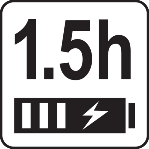 Pictogramă TOYA: Timp de încărcare: 1,5 h
