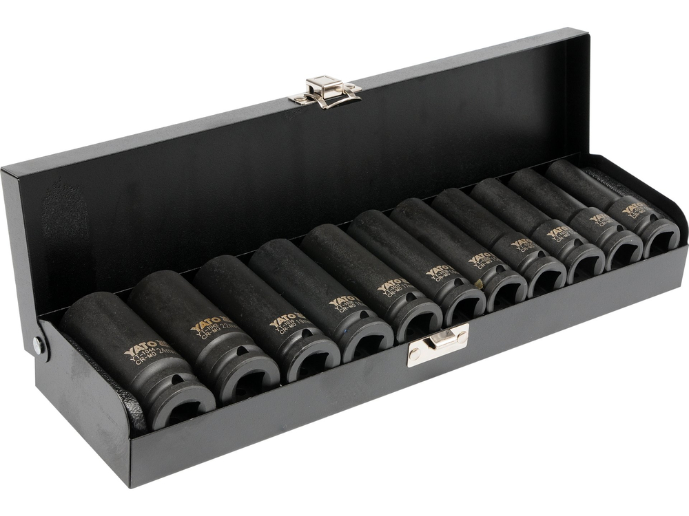 Set de tubulare lungi de impact, 1/2″, 11 piese — YATO YT-1054 — imagine de produs 3