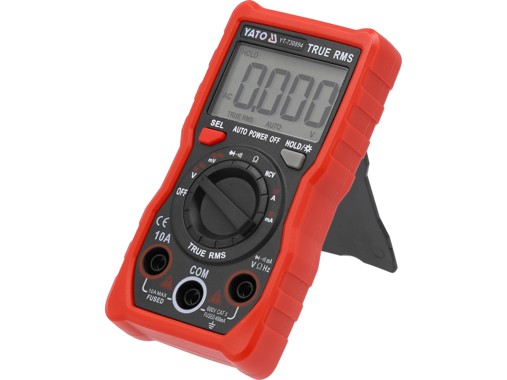Multimetru digital TRUE RMS cu afișaj LCD 4000 — YATO YT-730894 — imagine de produs 6