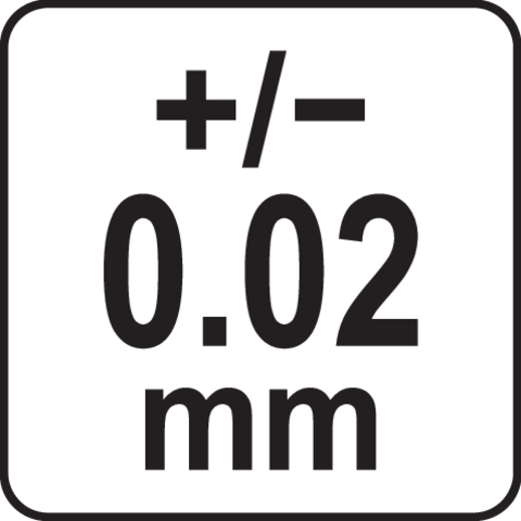 Pictogramă TOYA: ±0,02 mm