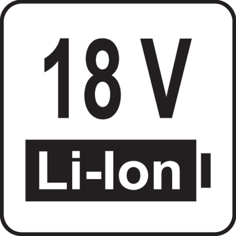 Pictogramă TOYA: Acumulator Li-Ion de 18 V