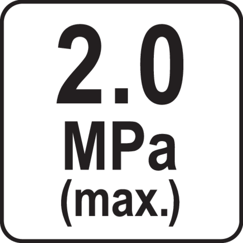 Pictogramă TOYA: 2,0 MPa maximum