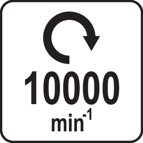 Pictogramă TOYA: 10000 min⁻¹