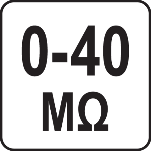 Pictogramă TOYA: 0–40 MΩ