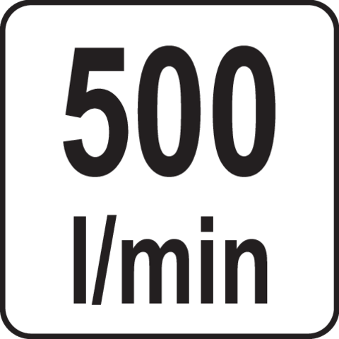 Pictogramă TOYA: 500 l/min