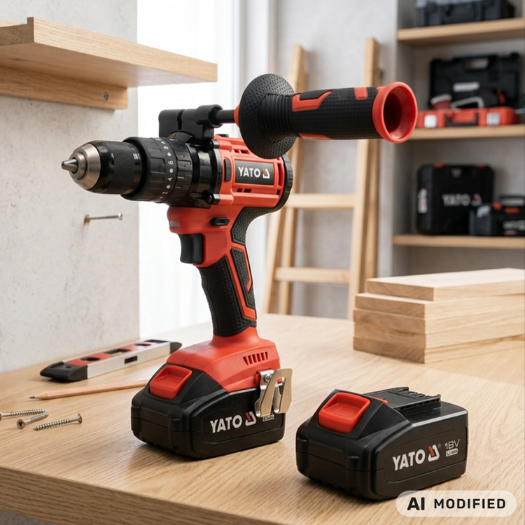 Mașină de găurit și înșurubat cu percuție, 18 V, 75 Nm — YATO YT-82791 — imagine de produs 9