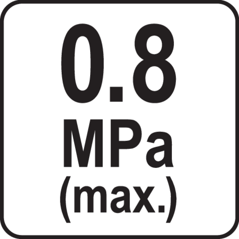 Pictogramă TOYA: 0,8 MPa maximum