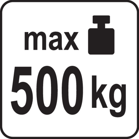 Pictogramă TOYA: Sarcină maximă: 500 kg