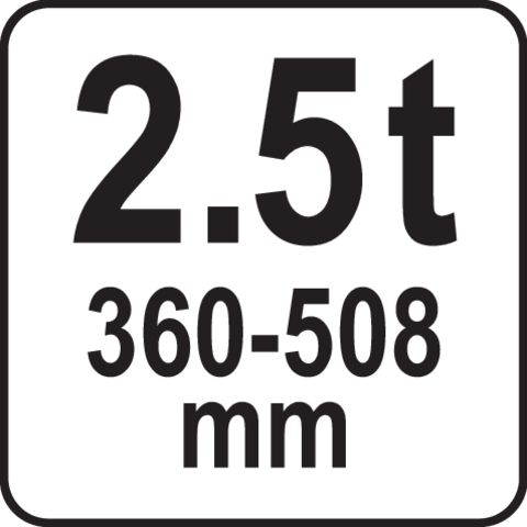 Pictogramă TOYA: 2,5 t 360-508 mm
