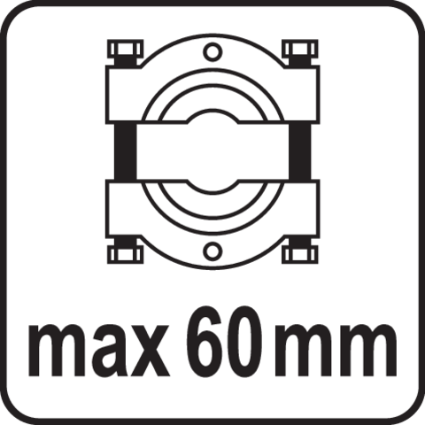 Pictogramă TOYA: Separare: maximum 60 mm