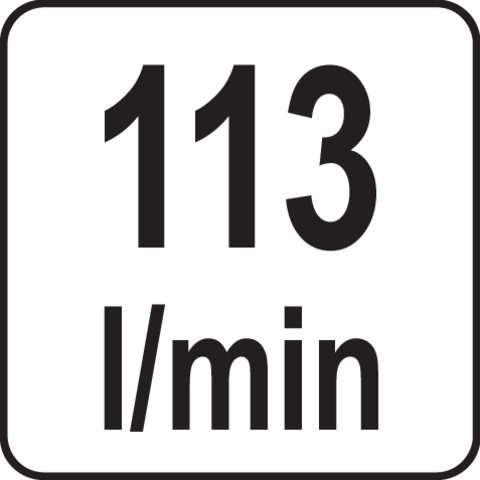 Pictogramă TOYA: 113 l/min