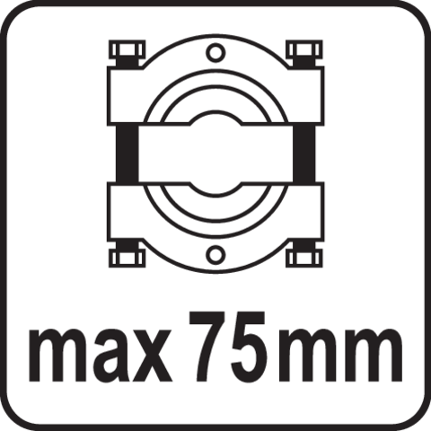 Pictogramă TOYA: Separare: maximum 75 mm