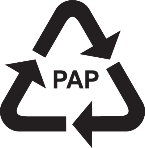 Pictogramă TOYA: Reciclarea hârtiei și cartonului
