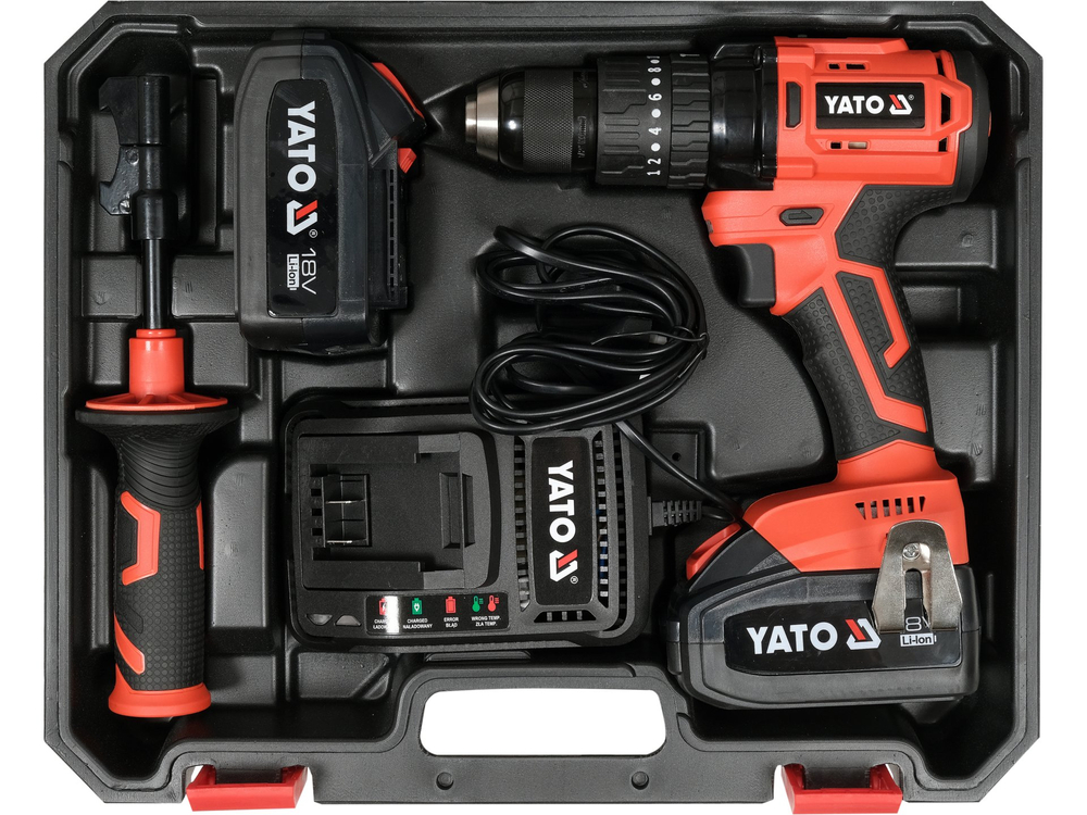Mașină de găurit și înșurubat cu percuție, 18 V, 75 Nm — YATO YT-82791 — imagine de produs 7