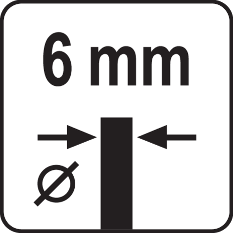 Pictogramă TOYA: Tijă de 6 mm