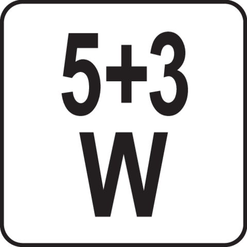 Pictogramă TOYA: 5+3 W