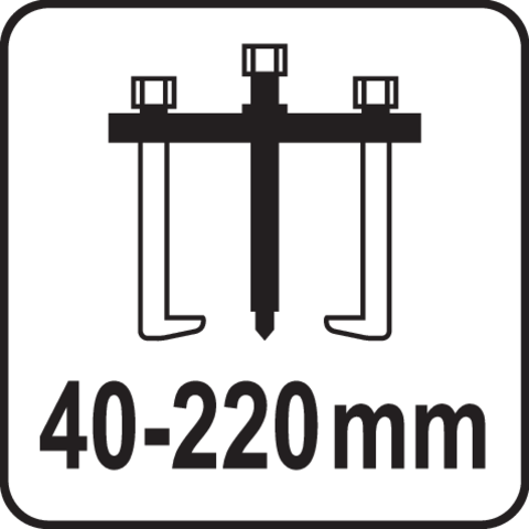 Pictogramă TOYA: Distanță de separare: 40–220 mm